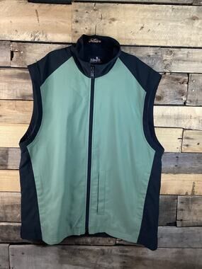Ashworth Weather Systems Water Resistance Vest Green And Black Size Mediumd
